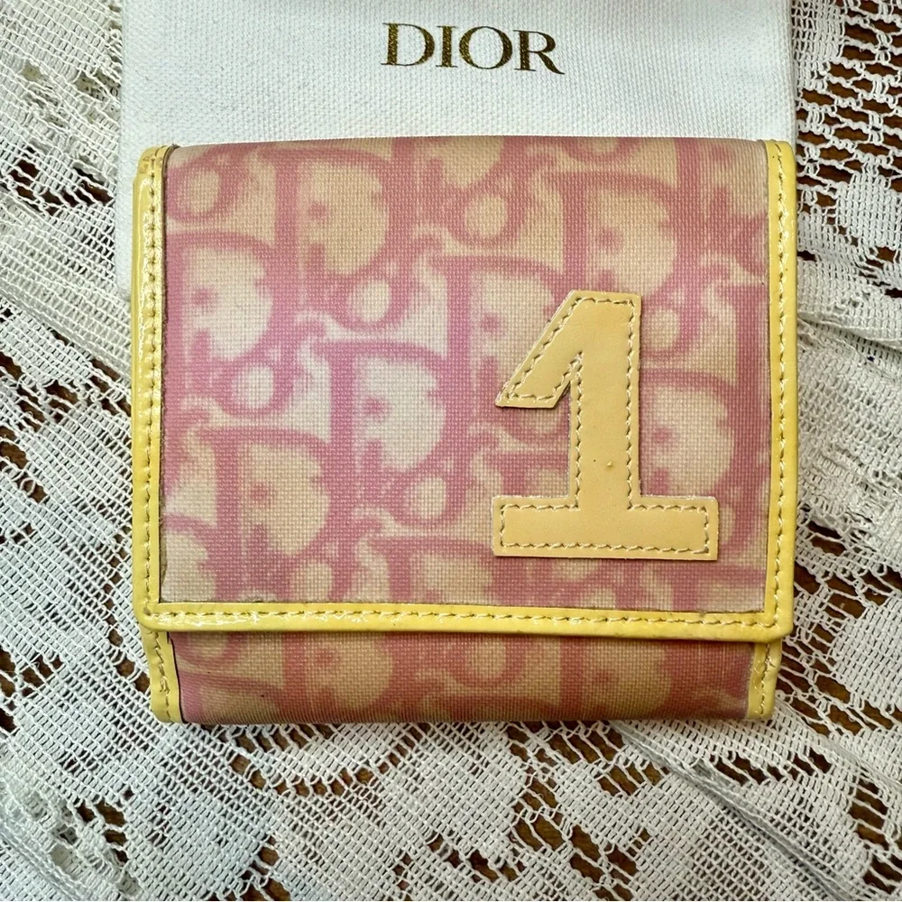 Dior Pink Trotter Print with Yellow Trim